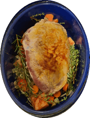 Lammkeule mit Senf